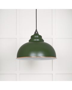 From The Anvil 49508H White Gloss Harborne Pendant in Heath Accent