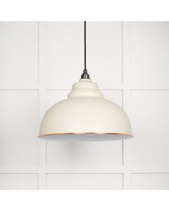 From The Anvil 49508TE White Gloss Harborne Pendant in Teasel Accent