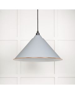 From The Anvil 49510BI White Gloss Hockley Pendant in Birch Accent