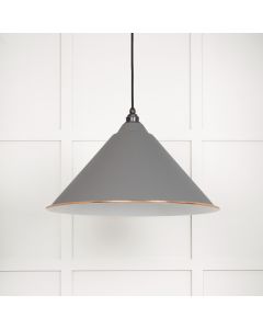From The Anvil 49510BL White Gloss Hockley Pendant in Bluff Accent