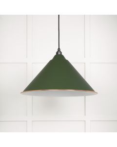 From The Anvil 49510H White Gloss Hockley Pendant in Heath Accent