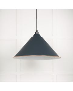 From The Anvil 49510SO White Gloss Hockley Pendant in Soot Accent