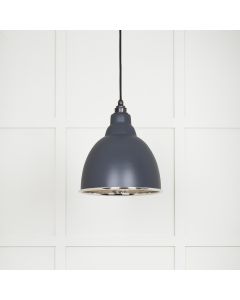 From The Anvil 49511SL Hammered Nickel Brindley Pendant in Slate Hammered Nickel