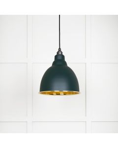 From The Anvil 49517DI Hammered Brass Brindley Pendant in Dingle Hammered Brass
