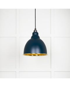 From The Anvil 49517DU Hammered Brass Brindley Pendant in Dusk Hammered Brass