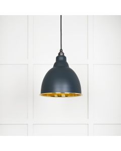 From The Anvil 49517SO Hammered Brass Brindley Pendant in Soot Hammered Brass