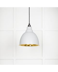 From The Anvil 49518F Smooth Brass Brindley Pendant in Flock Smooth Brass