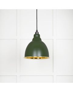 From The Anvil 49518H Smooth Brass Brindley Pendant in Heath Smooth Brass