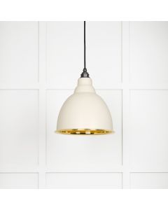 From The Anvil 49518TE Smooth Brass Brindley Pendant in Teasel Smooth Brass