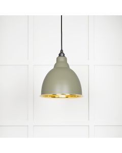 From The Anvil 49518TU Smooth Brass Brindley Pendant in Tump Smooth Brass