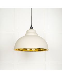 From The Anvil 49521TE Hammered Brass Harborne Pendant in Teasel Hammered Brass