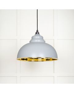 From The Anvil 49522BI Smooth Brass Harborne Pendant in Birch Smooth Brass