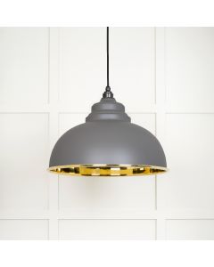 From The Anvil 49522BL Smooth Brass Harborne Pendant in Bluff Smooth Brass
