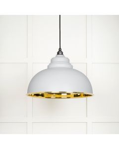 From The Anvil 49522F Smooth Brass Harborne Pendant in Flock Smooth Brass