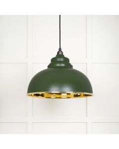 From The Anvil 49522H Smooth Brass Harborne Pendant in Heath Smooth Brass