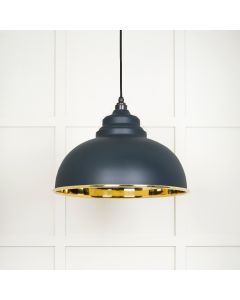 From The Anvil 49522SO Smooth Brass Harborne Pendant in Soot Smooth Brass