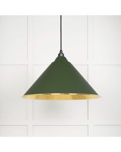 From The Anvil 49523H Hammered Brass Hockley Pendant in Heath Hammered Brass