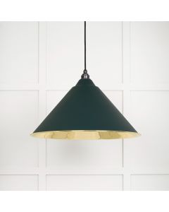 From The Anvil 49524DI Smooth Brass Hockley Pendant in Dingle Smooth Brass