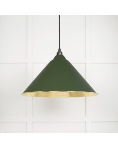 From The Anvil 49524H Smooth Brass Hockley Pendant in Heath Smooth Brass