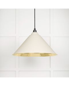 From The Anvil 49524TE Smooth Brass Hockley Pendant in Teasel Smooth Brass