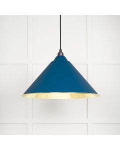 From The Anvil 49524U Smooth Brass Hockley Pendant in Upstream Smooth Brass