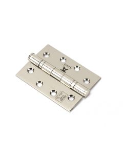 From The Anvil 49582 Polished Nickel 4" Ball Bearing Butt Hinge (pair) ss Polished Nickel