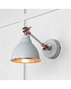 From the Anvil Smooth Copper Brindley Wall Light in Birch 49714SBI