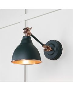 From the Anvil Smooth Copper Brindley Wall Light in Dingle 49714SDI