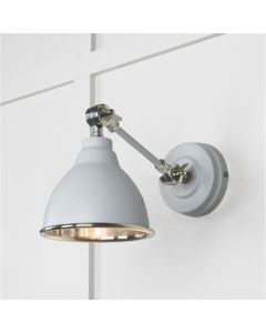From the Anvil Smooth Nickel Brindley Wall Light in Birch 49715SBI
