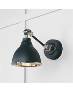 From the Anvil Smooth Nickel Brindley Wall Light in Dingle 49715SDI