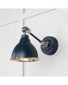 From the Anvil Smooth Nickel Brindley Wall Light in Dusk 49715SDU