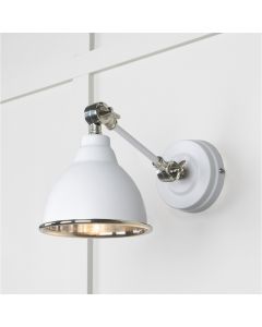From the Anvil Smooth Nickel Brindley Wall Light in Flock 49715SF