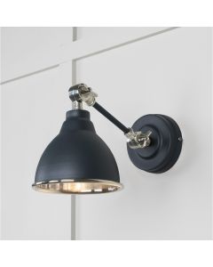 From the Anvil Smooth Nickel Brindley Wall Light in Soot 49715SSO