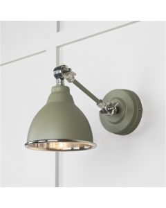 From the Anvil Smooth Nickel Brindley Wall Light in Tump 49715STU