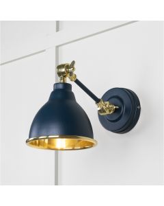 From the Anvil Smooth Brass Brindley Wall Light in Dusk 49716SDU