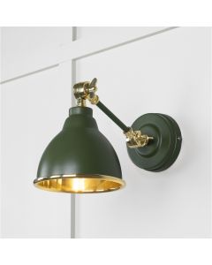 From the Anvil Smooth Brass Brindley Wall Light in Heath 49716SH