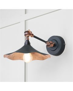 From the Anvil Smooth Copper Flora Wall Light in Soot 49723SSO