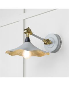 From the Anvil Smooth Brass Flora Wall Light in Birch 49725SBI