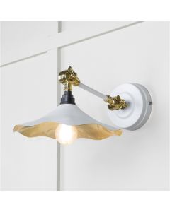 From the Anvil Smooth Brass Flora Wall Light in Flock 49725SF