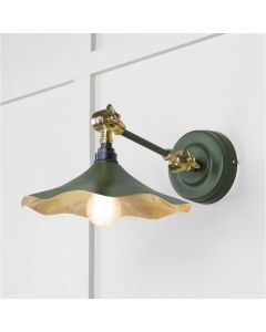 From the Anvil Smooth Brass Flora Wall Light in Heath 49725SH