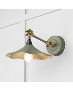 From the Anvil Smooth Brass Flora Wall Light in Tump 49725STU