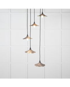 From the Anvil Smooth Brass Flora Cluster Pendant in Bluff 49728SBL