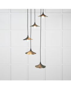 From the Anvil Smooth Brass Flora Cluster Pendant in Dingle 49728SDI