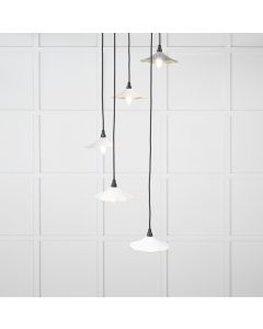 From the Anvil Smooth Brass Flora Cluster Pendant in Flock 49728SF