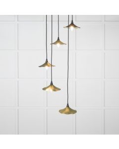 From the Anvil Smooth Brass Flora Cluster Pendant in Heath 49728SH