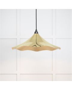 From the Anvil Smooth Brass Flora Pendant 49731