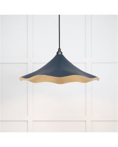 From the Anvil Smooth Brass Flora Pendant in Dusk 49731SDU
