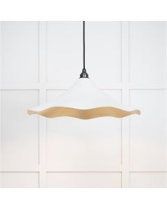 From the Anvil Smooth Brass Flora Pendant in Flock 49731SF