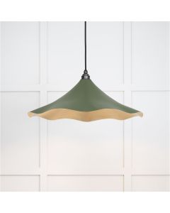 From the Anvil Smooth Brass Flora Pendant in Heath 49731SH