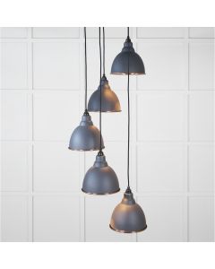 From the Anvil Smooth Copper Brindley Cluster Pendant in Slate 49736SSL